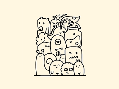 Doodles artwork doodles drawing illustration monsters