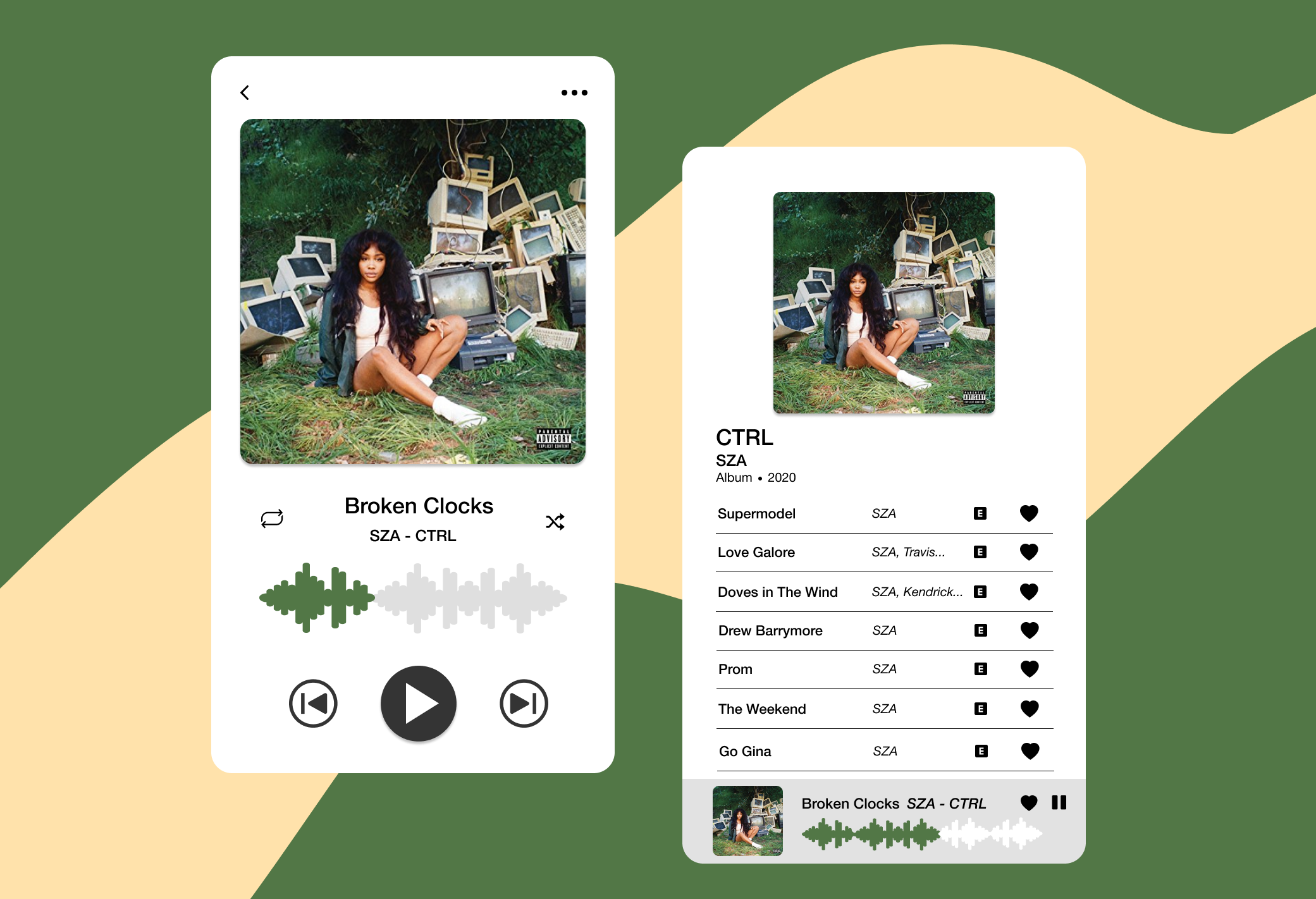 Example of daily ui #009: music player