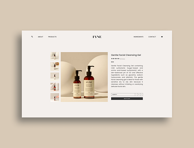 Fyne Shopping branding clean design ecommerce freelance minimal neutral photography portfolio shopping typography ui ui design ui trends visual design web design