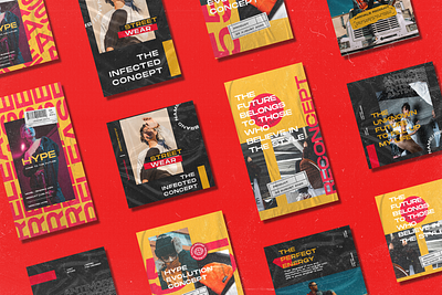 Social Media Template advertising branding design girl hypebeast illustration instagram instagram stories instagram template social media social media pack social media templates
