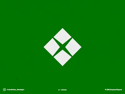 36 Days of Type - X 36daysoftype branding console letter logo logodesign microsoft type typography xbox
