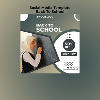 Back to School Social Media Template creative design facebook instagram post social media templates