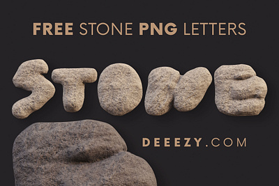 Free Rough Stone 3D Lettering 3d font 3d letters deeezy flintstones font free free font free graphics free typography freebie freebies stone stone font stone letters typography