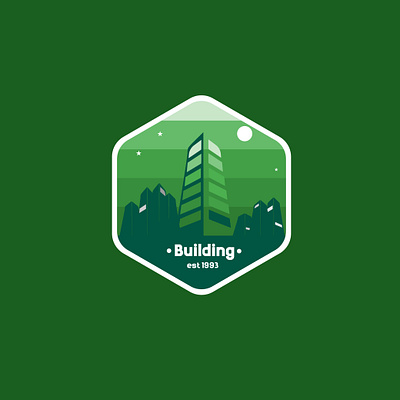 Emblem Building building design emblem design flatdesign logo