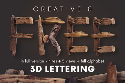 Free Wild Adventure 3D Lettering 3d lettering 3d letters adventure deeezy font forest free free font free graphics free typography freebie game png retro typography vintage wood wooden wooden font