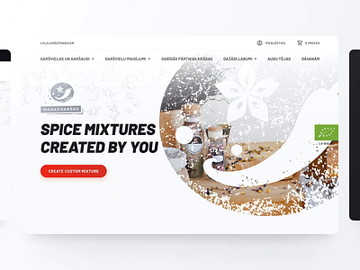 Manas Garšas • WEB animation design eco figma food spices ui web website