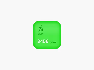 Day 6/30: Daily Steps Counter Widget app appdesign apple interaction ios macos ui userexperience ux uxdesign widget