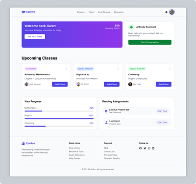 EduPro Dashboard – Modern UI/UX Design productdesign