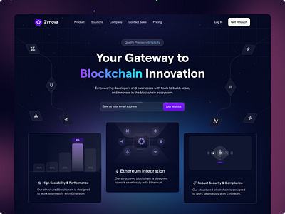 Zynova-Web3 Landing Page Design agency analysis analytics card cardui clean dashboard design landingpage productui ui uidesign ux uxdesign web web3 webui