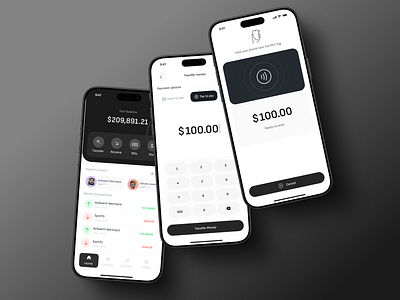 NFC payment option fintech mobile app nfc payment ui