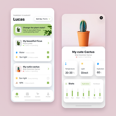 My Plants app design interaction design uidesign uiux userinterface uxdesign