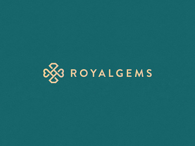 Royalgems abstract branding clever diamond elegant fashion flat gem gold gradient heart icon jewelry line logo luxury mark minimal stroke