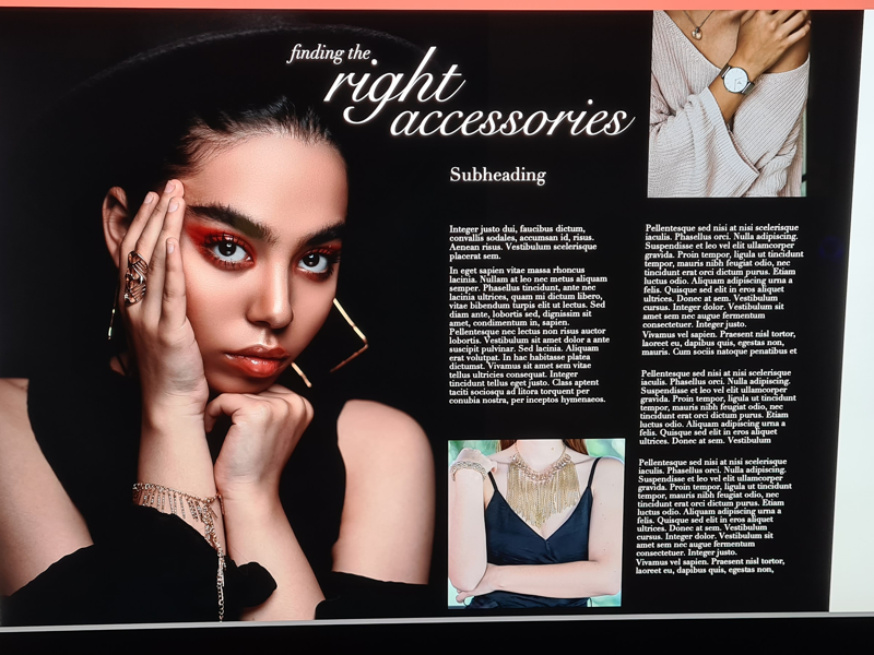 Example of Editorial spread