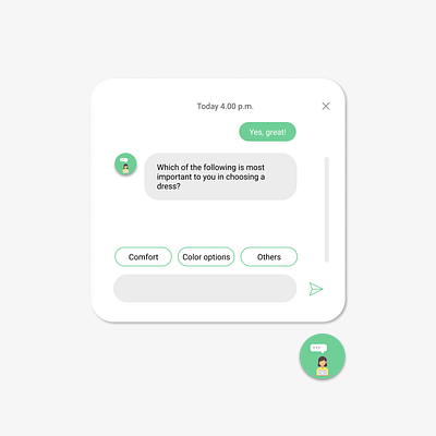 Conversational bot ai bot chat chatbot conversation conversational ui e commerce e commerce website figma messenger ui uiux