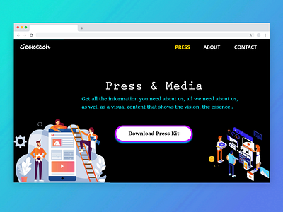 Press Page Design app dailyui dailyuichallenge design ui ux website