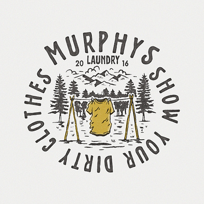 Murphys badge design badges branding handdrawn illustration t shirt design vector vintage vintage badge vintage design