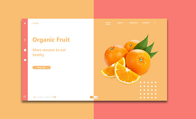 Fruit - Web UI colorful fruit graphicdesign landing page ui uidesign uiux userinterface userinterfacedesign uxdesign webdesign