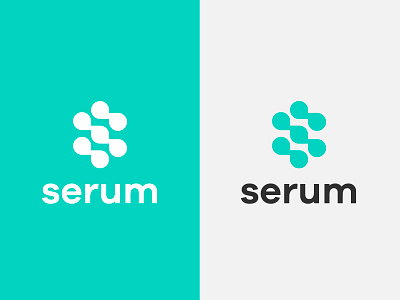 logo serum abstract brand design gradient letter logo logotype minimal monogram round ui