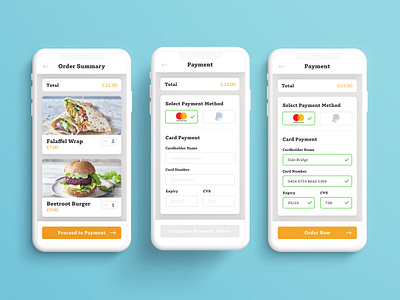Daily UI #002 – Credit Card Payment 002 app credit card checkout daily ui daily ui 002 daily ui challenge food app ui ux ui design user experience user interface
