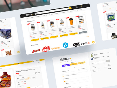 Health Supplements Shop Website online shop ui design