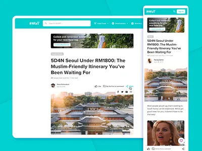 HHWT: Article Responsive Page adaptative app article cards consistency design fluid layout mobile navigation responsive responsive design ui ux web web design
