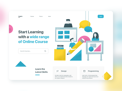 Online Learning Website UI Design homepage homepage design homepagedesign illustration learning learning platform online class online course online courses online learning onlineplatform ui ui ux uiillustration uiux web webdesign website website design