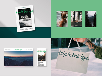 Triple Bridge - Tourist Agency - Branding, Web by Mantik agency booking branding design flat icon identity lettering ljubljana logo logotype mantik modern tourist travel typography web webdesign