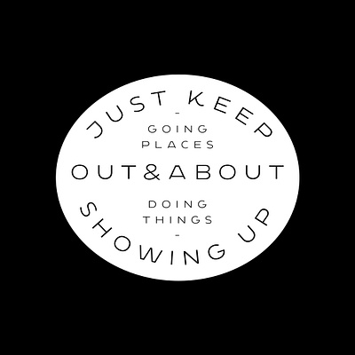 Out&About badge badgedesign badgesticker branding design illustration logo sticker type typebadge typography