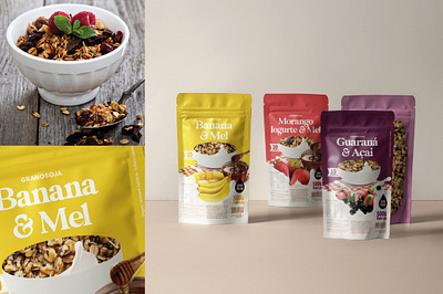 Packaging for soy granola design embalagem identity package package design package mockup packagedesign packages packaging packaging design rótulo