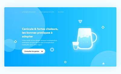 Canicule | UI Design project atomic design blue design inspiration blue ui design emotional design graphic design illustrations mahdi berlingen micro interaction sun ui design ui design ui design inspiration ux design water ui design wet ui design