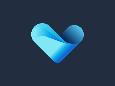 Blue Love heart logo - Promusicals - Branding design aduio gear industry audio company blue heart logo blue love logo india branding logo design music music branding music india pro audio brands promusicals india