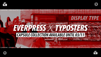 Display Type Capsule Collection Everpress X Typosters badge bold branding ecommerce editorial everpress illustration logo red tshirts type typography typosters