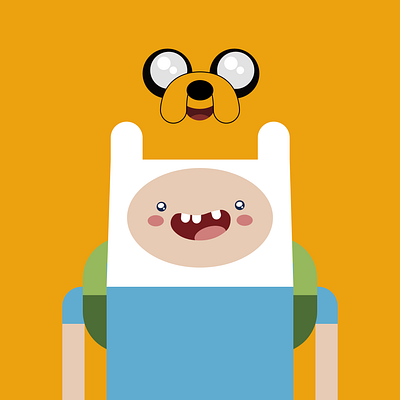 Finn & Jake adventure time art design finn finn the human flat graphic design illustration jake jake the dog minimal minimalist poster poster art vector