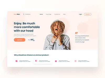 HoodMan UI Design branding clean design ui ux web webdesign website design