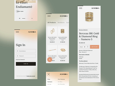 Almasika Mobile brand design inspiration interaction ui ui design ux ux design web web design