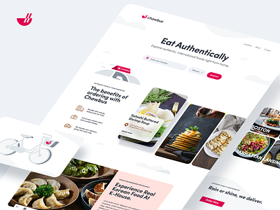Chowbus app art clean design flat icon iconography illustration layout minimal minimalistic type typography web website
