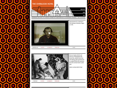 The Overlook Hotel 2012 branding lee unkrich movies pixar the shining theme tumblr web design