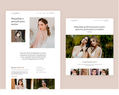 MakeUp Artist Website art direction artist website design