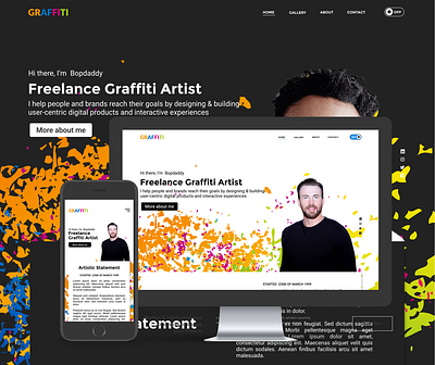 ARTIST PORTFOLIO branding design graffiti art landingpage logo portfolio typography ui web website