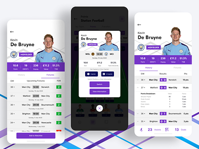 Fantasy Premier League Manager App Concept animation app design branding fantasy football fantasy sports flat football football app football app design illustration premier league sports app sports branding sports design sports logo typography ui ux vector