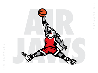 AIR JAWS basketball bold clean dunk illustration jump man logo mascot character mascot design mascot logo shark illustration shark logo shark mascot shark week sports logo