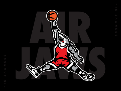 AIR JAWS air jaws basketball basketball logo bold chicago bulls clean dynamic illustration jordan jump man logo mascot design mascot logo shark shark illustration shark logo shark mascot shark week sports logo vector