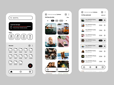 File Manager App app app design figma file icon file manager icon design iconography rosek ui ui ux uidesign uiux vector
