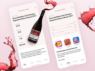 Concept wine app 🍷 app best choice branding design ecommerce app free free app free figma like likes mobile mobile app design mobile design mobile ui red wine taste ui wine wine app