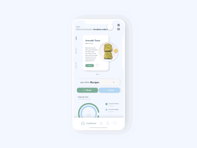 Dails! | Health App app design health health app nutrition ui