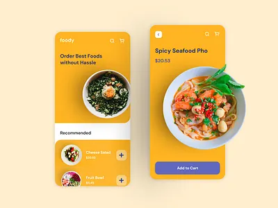 Foody - Food Delivery App daily ui dailyui delicious food delivery app food delivery app meal online delivery salad ui