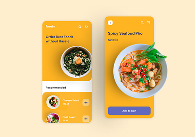 Foody - Food Delivery App daily ui dailyui delicious food delivery app food delivery app meal online delivery salad ui