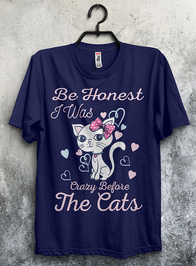 Be honest i was crary before the cats branding design illustration typography vector