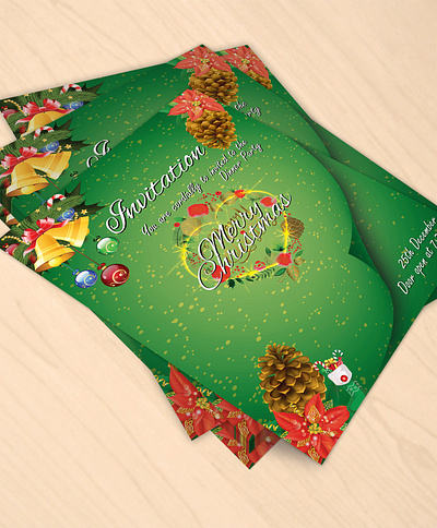 christmas Inviation banner design graphic