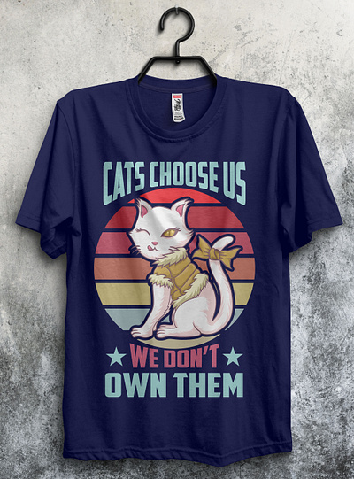 Cats choose us we don t own them art branding design illustration illustrator type typography ui ux vector